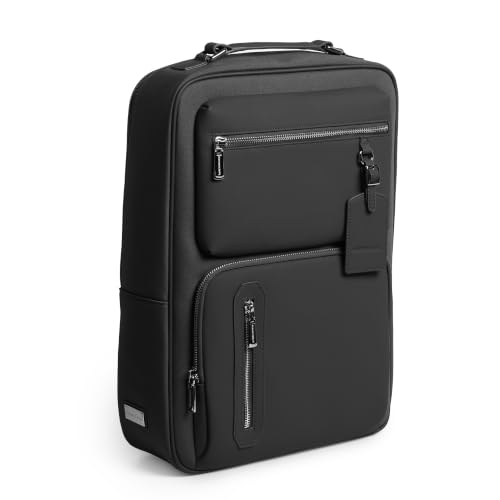 Image of Maverick & Co. Explorer Plus Leather Laptop Backpack - Stylish Work & Business Bag for Men and Women, Travel Tech Daypack