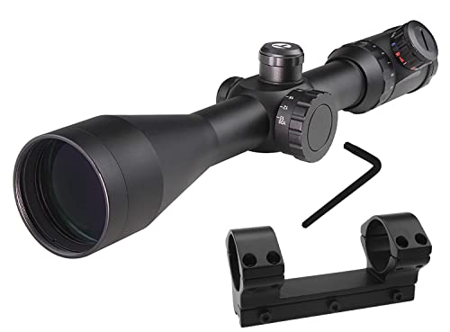 Tydeux 30Mm 2.5-10X52 Illuminated Reticle Side Focus Rifle Scope And 30Mm One Piece Dual Ring Cantilever Heavy Duty Scope Mount For 3/8" Dovetail Multi-Bolt 3 Screw Scope Mount #TOP4