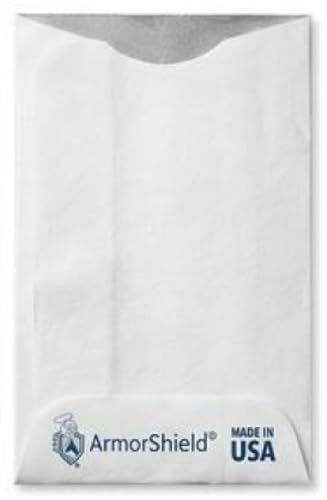Image of ArmorShield RFID Blocking Sleeves for Credit Cards, 20-Pack White, USA Made | Blocks unauthorized RFID scans. Slim, waterproof, tearproof. 100% Made in USA.