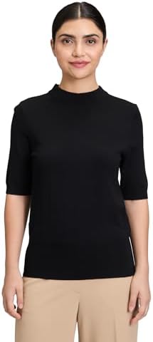 Betty Barclay Damen Strickpullover Kurzarm 40, Schwarz
