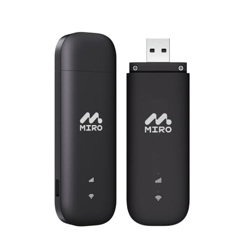 MIRO UF1 4G LTE WiFi USB Network Adapter 150Mbps Speed, Dual SIM/SD Slots Wireless Dongle, Wi-Fi Stick USB2.0 Interface WiFi Adapter for Desktop PC Laptop