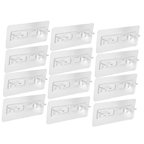 Angoily 12 Piezas Soporte de estante para uñas soportes plegables para estantes ganchos claros escuadras para estanterías Instalación fácil estante soportes de estantes flotantes Acrílico