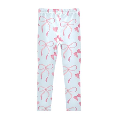 Gifts Hearts Bows Girls Leggings,Workout Leggings for Girls Toddler Athletic Leggings Size for 3-10T2