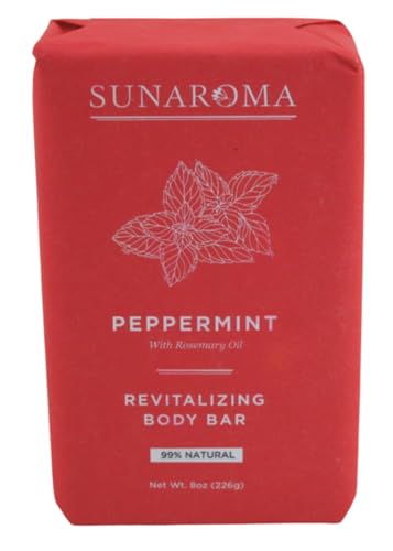 Sunaroma Bar Pepper Mint Oil Soap 8 Ounce (236ml) (6 Pack) image 3