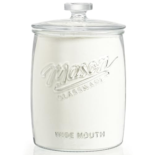 Dwbligt 1 Gallon Glass Cookie Jar with Airtight...