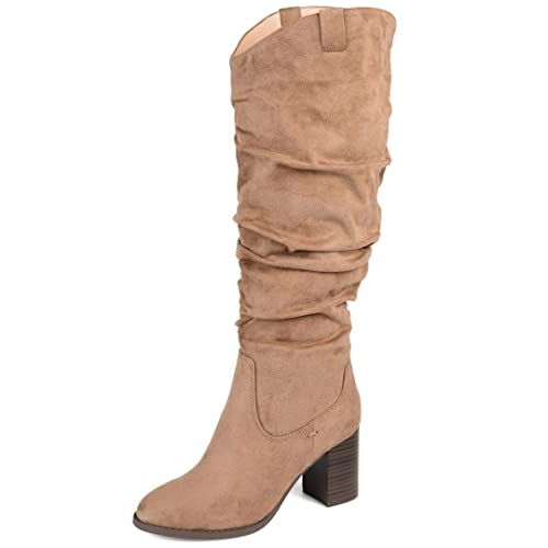 Journee Collection Women's Aneil Stacked Heel Knee High Boots