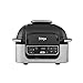 Ninja Foodi AG301EU parrilla y freidora de aire, 4 raciones, cerámica antiadherente, 1760W, Negro