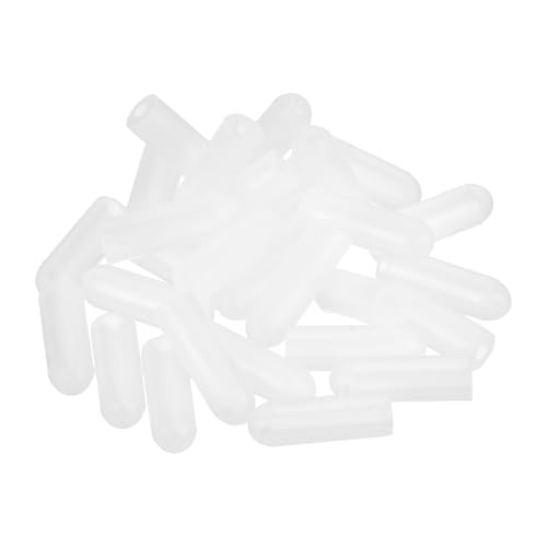 Image of uxcell 88Pcs Silicone End Caps, 2.2mm(3 /32 inch) ID 13mm(1 /2 inch) Height Round Rubber Elastic Screw Thread Protectors Soft Flexible Screw Bolt Covers Caps for Metal Tube Rod Bolt, Clear