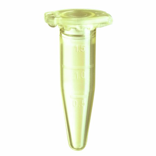 Eppendorf 022363450 Polypropylene Safe-Lock Graduated Microcentrifuge Tube, 2.0mL Capacity, Yellow (Case of 500 Tubes)