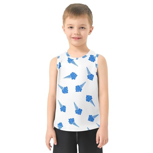 J JOYSAY Cartoon Icecream Cone Boys Tank Top Sleeveless Muscle Shirts Quick Dry Kids T-Shirts 3-15T2