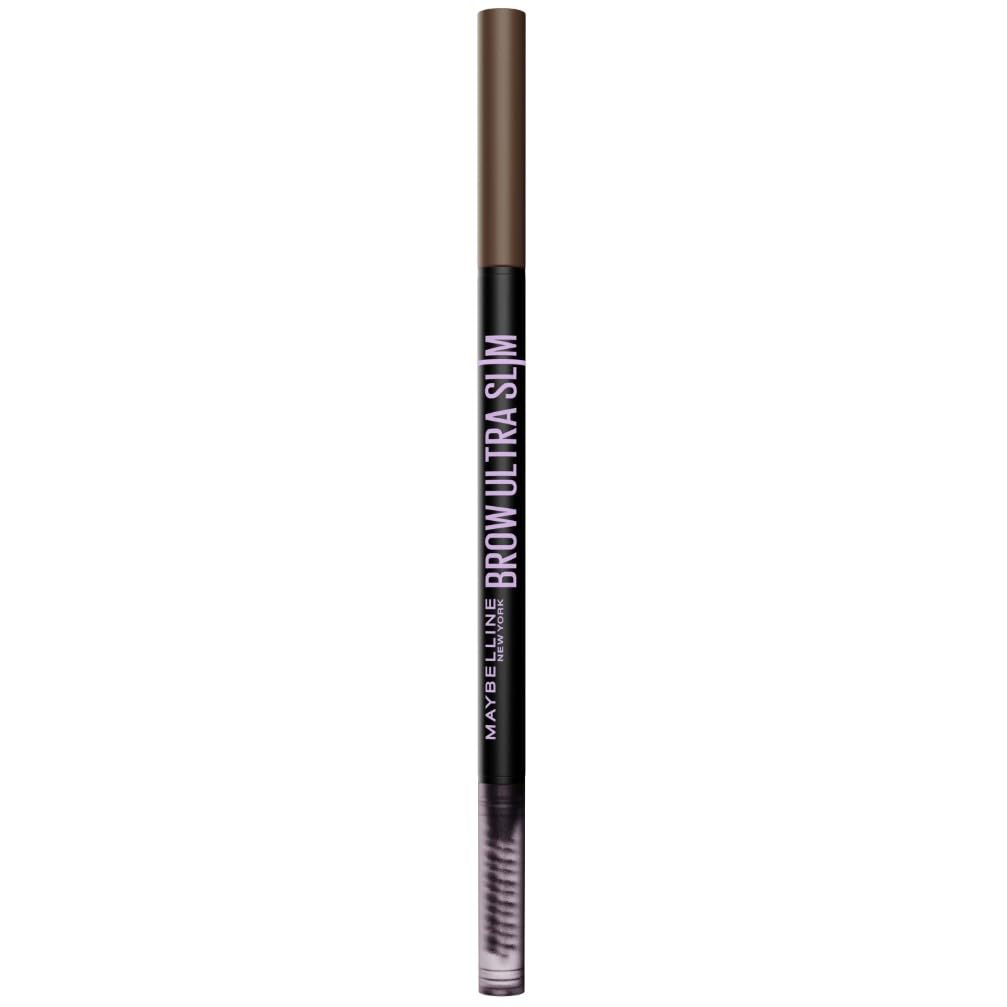 Maybelline New York Matita per Sopracciglia, Sopracciglia Definite, Formula Che Non Si Sfalda, Con Punta di Precisione e Pettinino, Brow Ultra Slim, Tonalità Deep Brown, 7,2 g