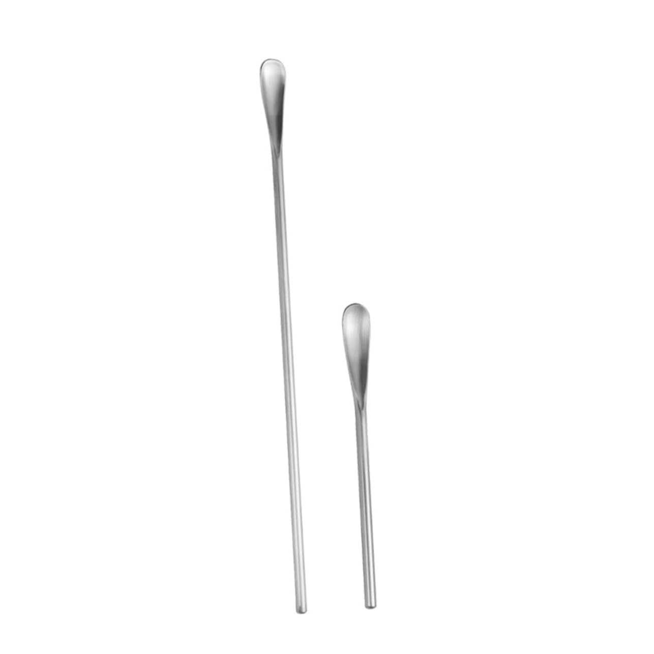 CONGARTENO 2pcs Stainless Steel Spoons Cold Drink Stirring Tea Spoons Espresso Spoon Long Mixing Spoon Barware Mixing Spoon Ice Tea Spoon Mixing Cocktail Spoons Sugar Spoon re-usable