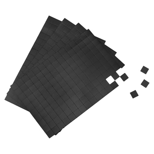 QWORK® 600 Pièces plaques magnétiques adhesif, aimants Autocollants Flexibles 10 x 10 mm, pour Bricolage, Bureau, Maison