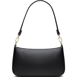 NIUEIMEE ZHOU Shoulder Bag for Women Retro Vegan Leather Classic Clutch Tote HandBags Purses with Zipper Closure