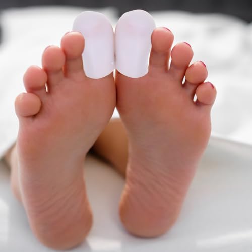 Image of 12 Pcs Silicone Toe Protectors Fittable Gel Toe Cap Breathable Toe Cover Sleeves Toe Cushions for Women Men Protect Toe from Rubbing Missing or Ingrown Toenails Corns Calluses Blisters