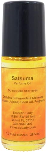 Eclectic Lady Satsuma Perfume Oil, 1.0 Oz Portable Roll-On Fragrance, Daily Use