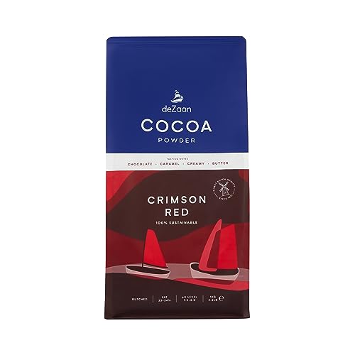 deZaan Holland Crimson Red Dutched Cocoa Powder, 22-24% Fat, Finest Dutch Quality Since 1911