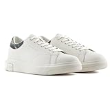 Armani Exchange Tenis Venice con cordones para hombre, Blanco roto y camuflaje, 41 EU