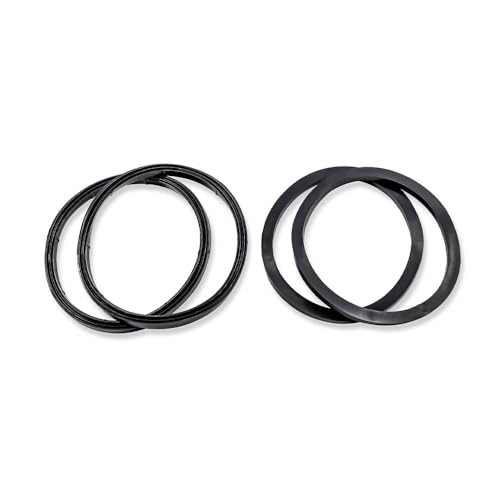 Image of Camco Sewer Hose Replacement Gasket - Replacement Gaskets for RV Sewer Fittings to Ensure an Odor Tight Seal | Two Bayonet & Two 4-in-1 Gaskets - 4 Pack (39834) , Black