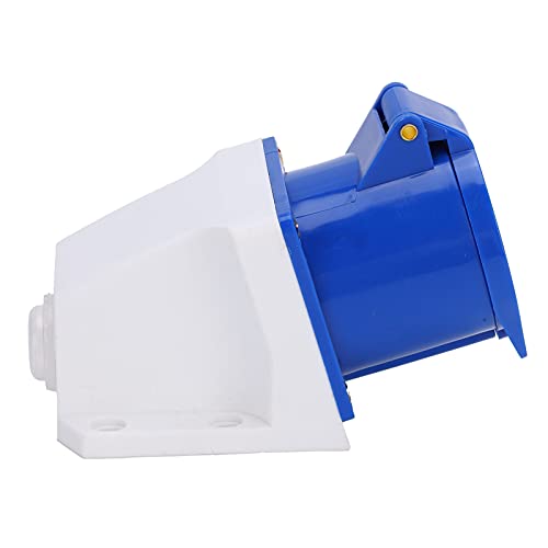 Industrial Power Socket, IP44 Waterproof External Socket Waterproof 3 Pin Outdoor Plug Socket 32amp plug for Industrial, Agricultural, and Outdoor Use