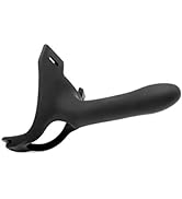 PerfectFit Brand Zoro Strap-On, Hands Free, Easy Pull On Harness, Molded Base, Silicone, Black, 5.5"