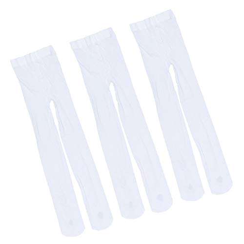 3 pares de meias femininas IMIKEYA para balé e dança latina para ioga (tamanho G, branco)