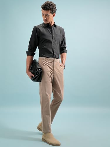 Image of Highlander Men's Slim Fit Shirts | Solid | Long Sleeves | Spread Collar | Formal Shirts | Men Shirts