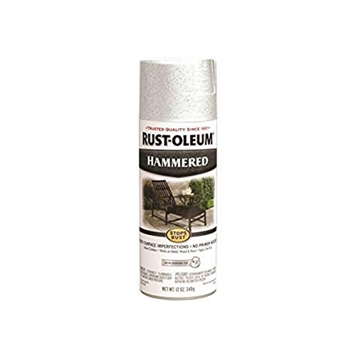 Image of Rust-Oleum 248072 Stops Rust Hammered Spray Paint, 12 oz, White