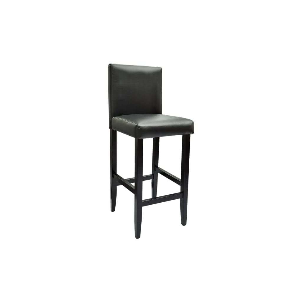 Set da bar con 4 sgabelli da bar nero, set da pranzo con tavolo rettangolare e seduta imbottita, salvaspazio per cucina e sala da pranzo, robusto piano in MDF