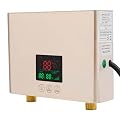 Mini Electric Tankless Water Heater, 3000W 110V Portable Tankless Water Heater On-Demand Instant Hot Water Heater Wall Mount Water Heater with a Remote control and LED Display for Kitchen Bathroom