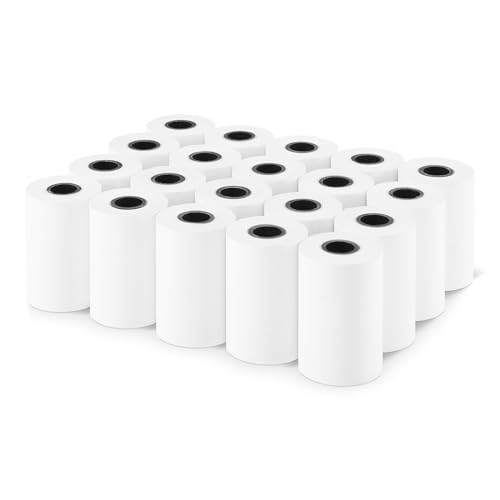 Amazon Basics Rollos de papel térmico para recibos, 57 mm x 40 mm, 20 rollos ✅