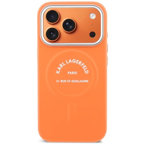 Coque Karl Lagerfeld iPhone 17 Pro orange compatible MagSafe RSG - 3