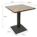 MENGDA Tisch 60x60 cm Bistrotisch,Quadratischer Esstisch,Anwendbare Szenarien Balkontisch Gartentisch Terrassentisch.60 x 60 x 75 cm (Retro-Uhr)