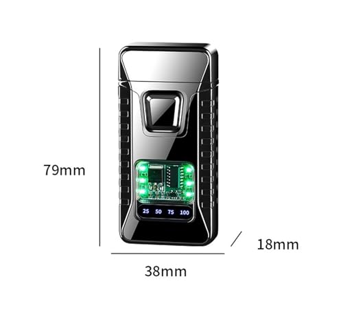 Encendedor de llama doble con control de voz y diseño metálico miniatura 7