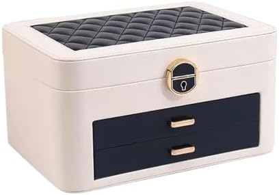 Compact Jewelry Organizer Box - Travel-Friendly Storage for Necklaces, Rings, Bracelets, Earrings & Watches - Elegant Design for Home & On-the-Go Use (C Small)