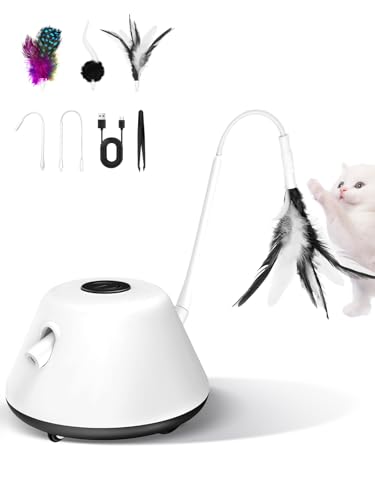 APODESS Interactive Cat Toy CT01-K with Feathers & 3 Speeds