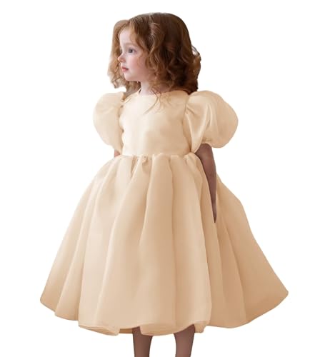 Flower Girl Dresses for Wedding Puff Sleeve Prom Ball Gown Tulle First Communion Dress