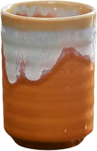 2個 職人手作 陶器 伝統工芸 湯呑み 焼酎カップ 湯のみ 寿司湯呑 和食器 贈答品 記念品 ギフト プレゼント おしゃれ (D)