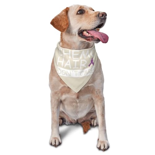 Chemo Hair Don't Care Leiomyosarcoma Dog Scarf Pet Bandana Cat Pet Bibs