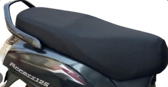 Image of Premium Water Resistant Seat Cover for Suzuki Access 125 Durable Black Stretchable Scooty Seat Protection Cover Design (Black - 2)