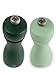 PEUGEOT - Tahiti Water Duo Pepper Mill + Salt Mill 15cm - Includes Black Pepper and Rock Salt - Classic Adjustment - PEFC Certified Wood - Made in France - Moss Green and Mint Color