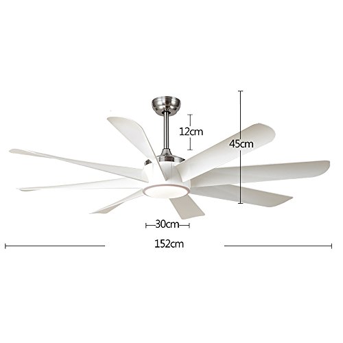 Ventilateur de plafond silencieux télécommande et éclairage LED moderne - 3