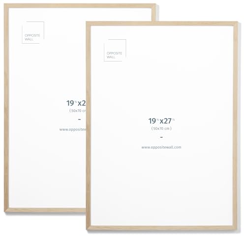 Opposite Wall - 50x70 cm - Natural Oak Wood Picture