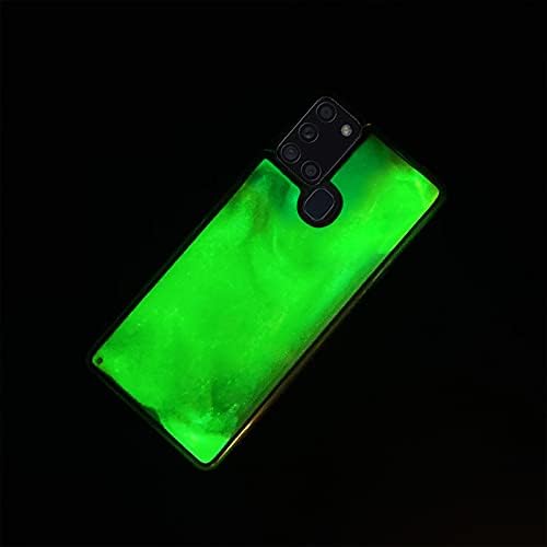 Yatchen Liquid Fluorescent Case for Samsung Galaxy Note 20,Luxury Fun Glow in The Darkness Quicksand Clear Soft TPU Back Cover Luminous Shockproof Protector (Green, Galaxy Note 20)