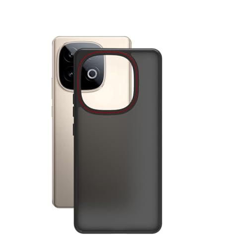 Image of RIGGEAR Shockproof Tough Hybrid Armor Back Cover Case for iQOO Neo 10 5G (Smoke Black Matte PC and Black TPU Bumper)