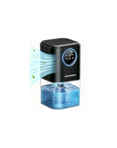 1700ML Deshumidificador Pequeño, Homtronics Silencioso Deshumidificador