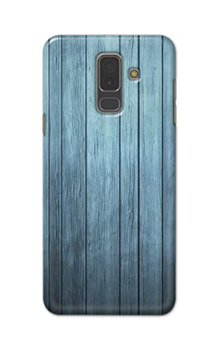 Image of Printed Hard Back Cover Case for Samsung Galaxy A6 Plus | A6+ | Samsung Galaxy J8 Back Cover (Wooden Blue) -702