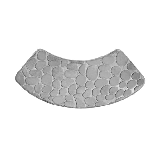 ドアマット、浴室カーペット、 マルチルームカーブバスマット 滑り止め 洗える マルチカラー 30x60x100cm(Grey)