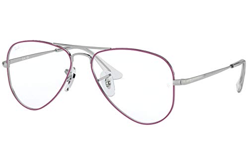 Ray-Ban 0RY1089-4076 Eyeglass Frame JUNIOR AVIATOR SILVER ON TOP VIOLET W/DEMO LENS 52mm