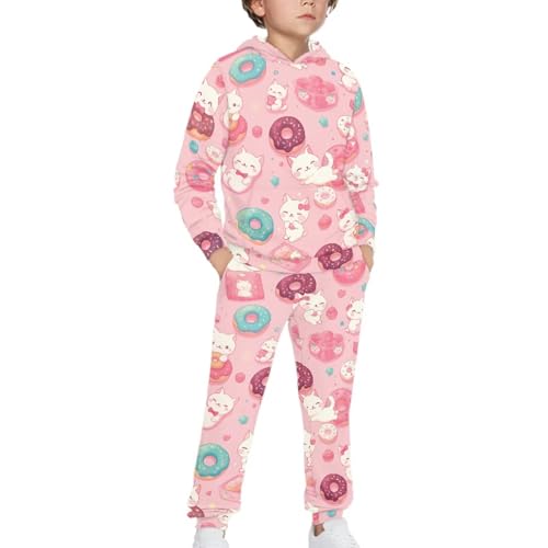 2 Piece Kids Sweatsuit Pant Set with Pockets Size 5-123